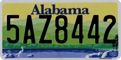 AL license plate 5AZ8442