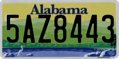 AL license plate 5AZ8443