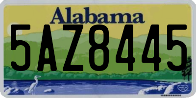 AL license plate 5AZ8445