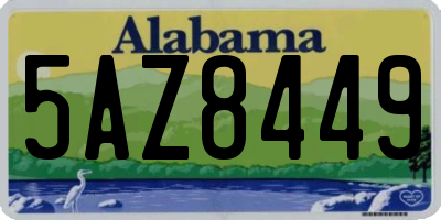 AL license plate 5AZ8449
