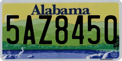AL license plate 5AZ8450