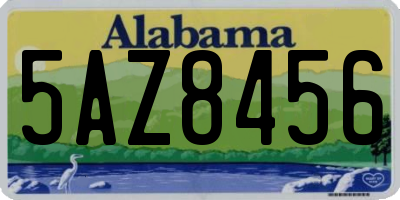 AL license plate 5AZ8456