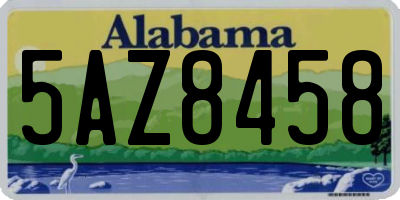 AL license plate 5AZ8458