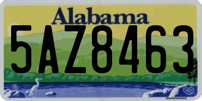 AL license plate 5AZ8463