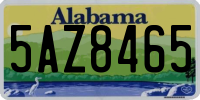 AL license plate 5AZ8465