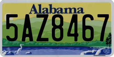 AL license plate 5AZ8467