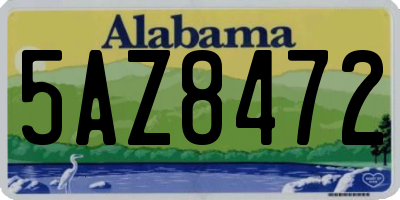 AL license plate 5AZ8472