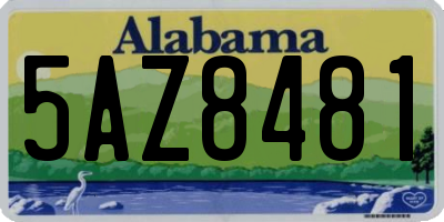 AL license plate 5AZ8481