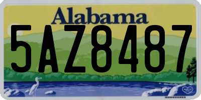 AL license plate 5AZ8487
