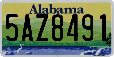 AL license plate 5AZ8491