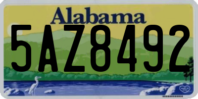 AL license plate 5AZ8492