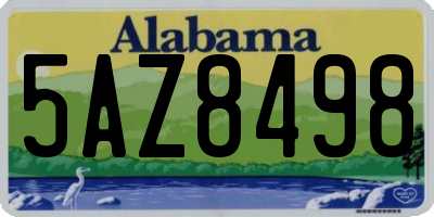AL license plate 5AZ8498