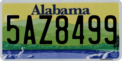 AL license plate 5AZ8499