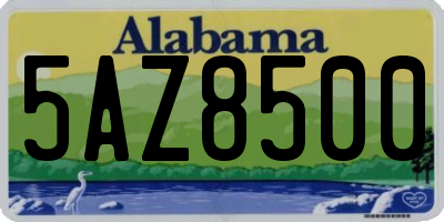 AL license plate 5AZ8500