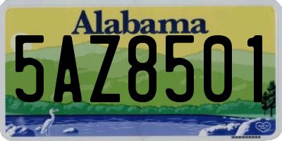 AL license plate 5AZ8501