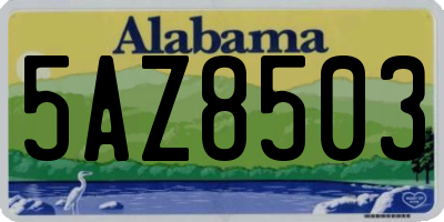 AL license plate 5AZ8503