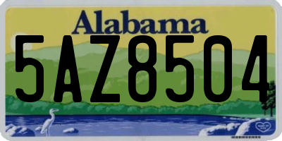 AL license plate 5AZ8504