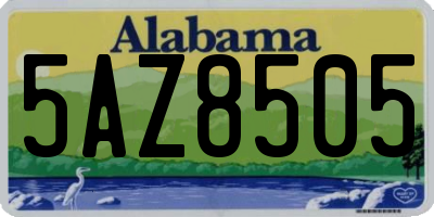 AL license plate 5AZ8505