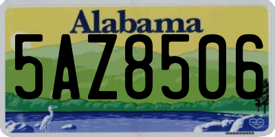 AL license plate 5AZ8506