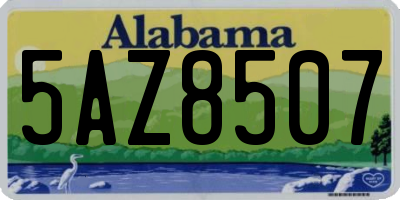 AL license plate 5AZ8507