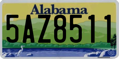 AL license plate 5AZ8511