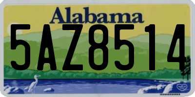 AL license plate 5AZ8514