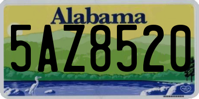AL license plate 5AZ8520