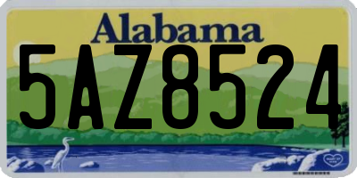 AL license plate 5AZ8524