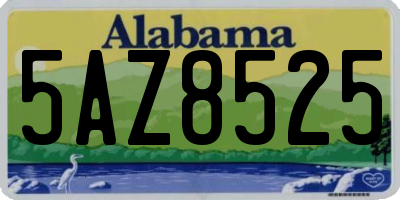 AL license plate 5AZ8525