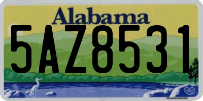 AL license plate 5AZ8531