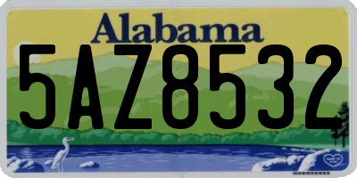 AL license plate 5AZ8532