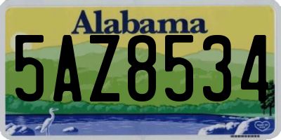 AL license plate 5AZ8534