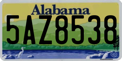 AL license plate 5AZ8538