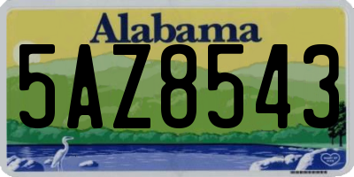 AL license plate 5AZ8543