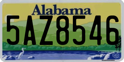 AL license plate 5AZ8546