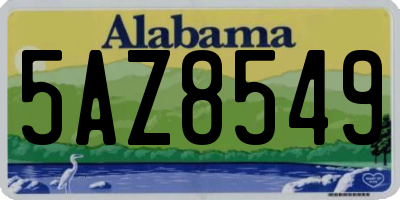 AL license plate 5AZ8549
