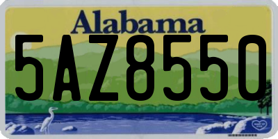 AL license plate 5AZ8550