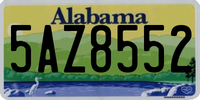 AL license plate 5AZ8552