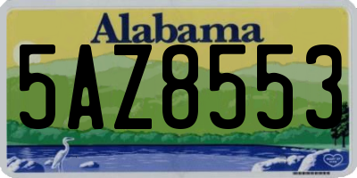 AL license plate 5AZ8553