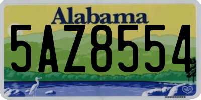 AL license plate 5AZ8554