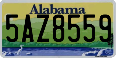 AL license plate 5AZ8559