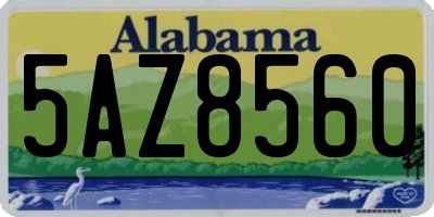 AL license plate 5AZ8560