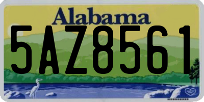AL license plate 5AZ8561