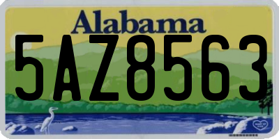 AL license plate 5AZ8563