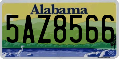 AL license plate 5AZ8566