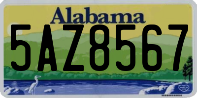 AL license plate 5AZ8567