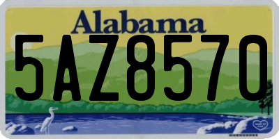 AL license plate 5AZ8570