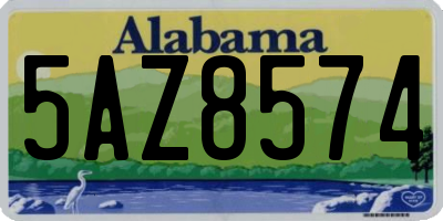 AL license plate 5AZ8574