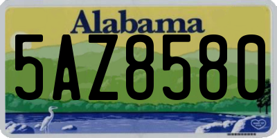 AL license plate 5AZ8580