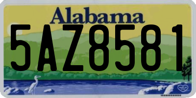 AL license plate 5AZ8581